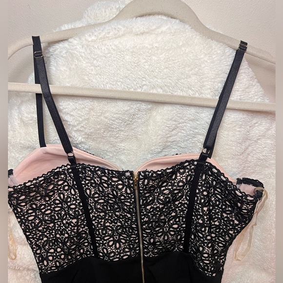 Mini Black corset Dress  size L - Picture 2 of 7